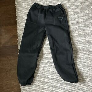 All black white fox sweat pants